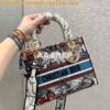 Replica Dior Medium Lady D-Lite Bag Latte Multicolor Cupidon Embroider 2