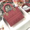 Replica Dior M0565 Lady Dior Medium Tote Bag M950 Wine Red 2