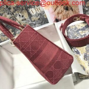 Replica Dior M0565 Lady Dior Medium Tote Bag M950 Red 2