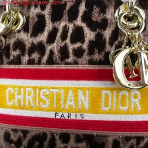 Replica Dior M0565 Medium Lady D-Life Bag Beige Multicolor Mizza Embroidery With Yellow