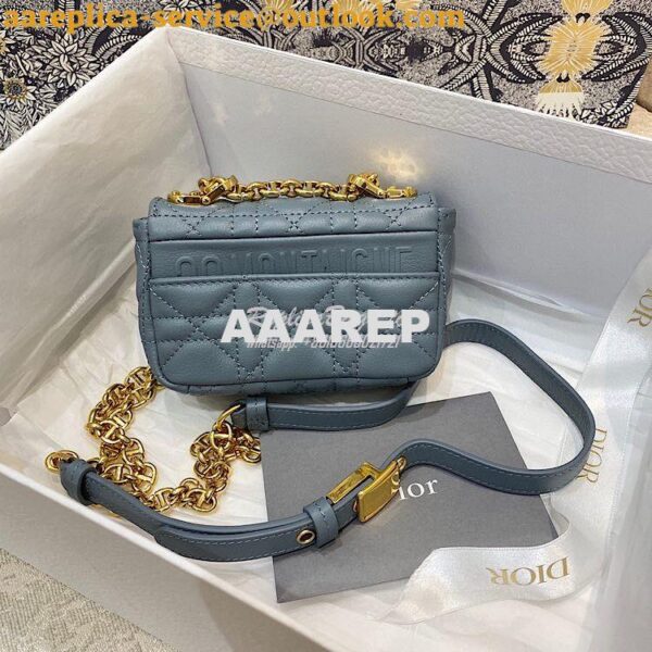 Replica Dior Micro Caro Bag in Cloud Blue Supple Cannage Calfskin S202 6