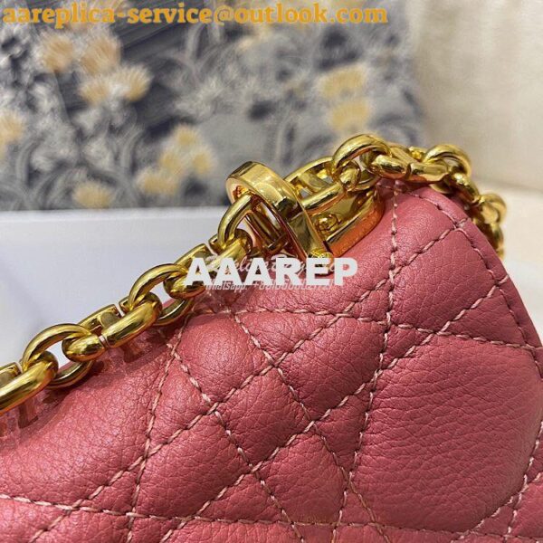 Replica Dior Micro Caro Bag in Yarrow Pink Supple Cannage Calfskin S20 3