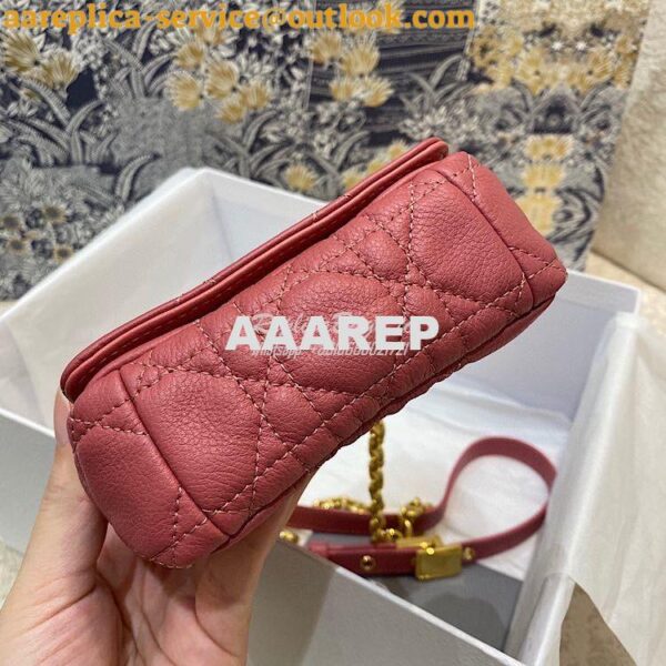 Replica Dior Micro Caro Bag in Yarrow Pink Supple Cannage Calfskin S20 5