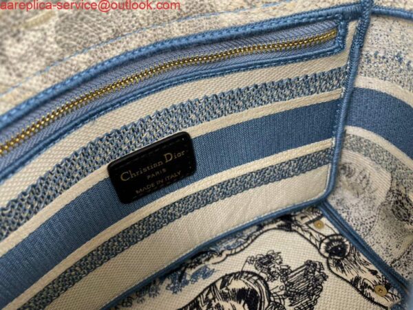 Replica Dior M0565 Medium Lady D-Life Bag Blue Toile de Jouy Embroidery 8