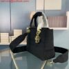 Replica Dior M0565 Medium Lady D-Life Bag Brigh Yellow and Green D-flower Pop Embroidery