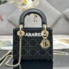 Replica Dior Micro Lady Dior Bag Black Calfskin Embroidered with Stras