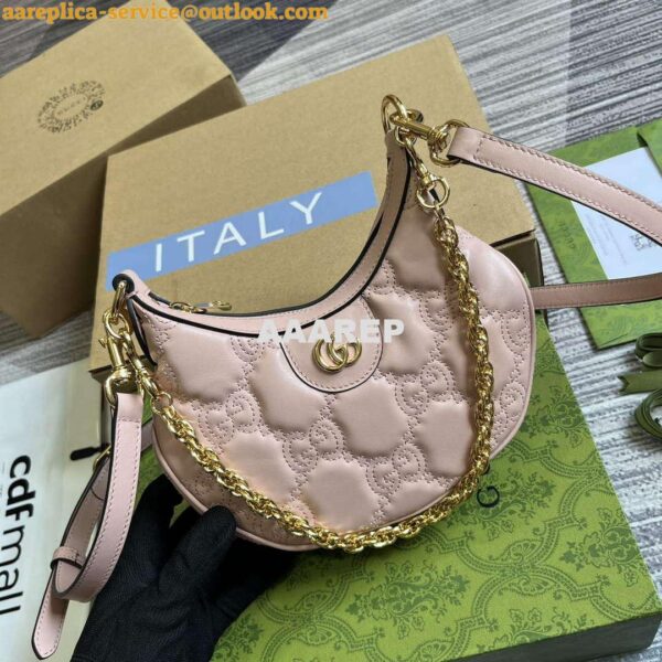 Replica Gucci 739736 GG Matelassé Mini Bag Pink 3