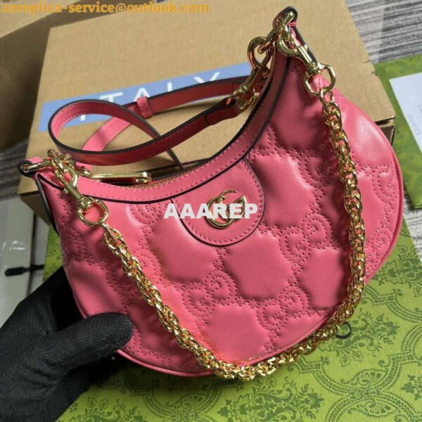 Replica Gucci 739736 GG Matelassé Mini Bag Rose pink 3