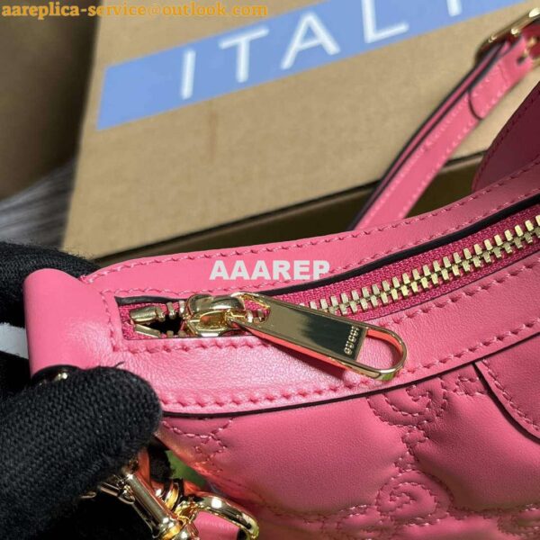 Replica Gucci 739736 GG Matelassé Mini Bag Rose pink 5