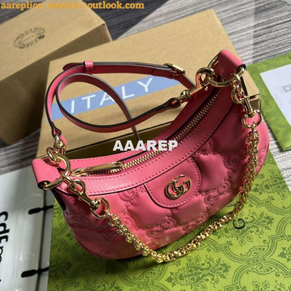 Replica Gucci 739736 GG Matelassé Mini Bag Rose pink 7