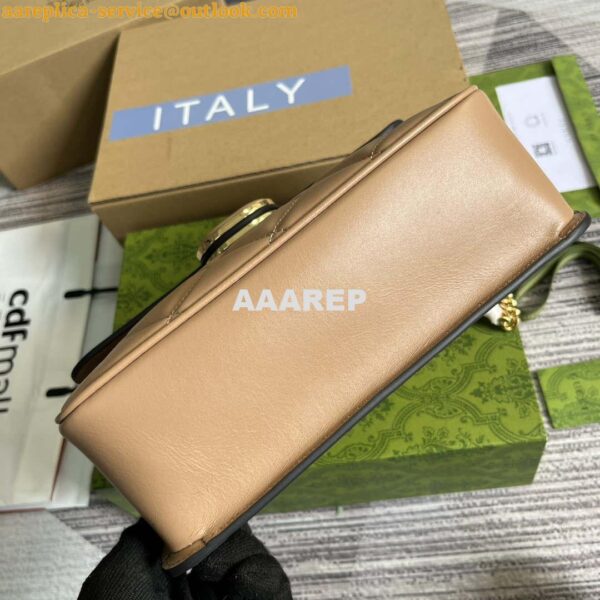 Replica Gucci ‎740834 GG Deco Small Shoulder Bag Apricot 3