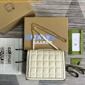 Replica Gucci ‎740834 GG Deco Small Shoulder Bag White