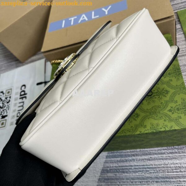 Replica Gucci ‎740834 GG Deco Small Shoulder Bag White 5