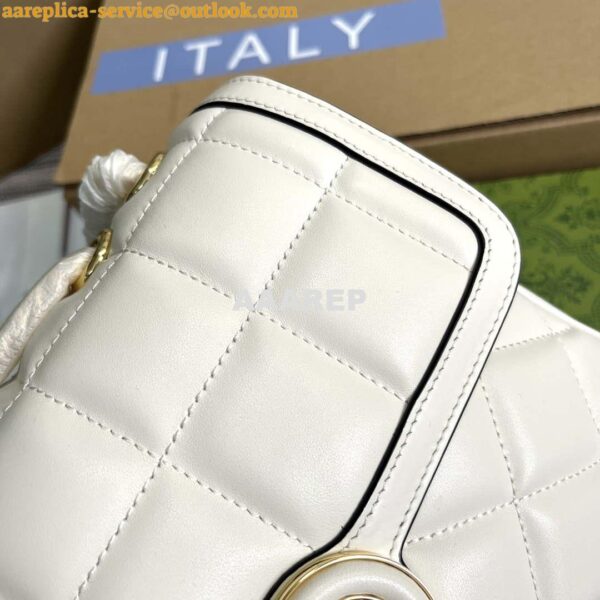 Replica Gucci ‎740834 GG Deco Small Shoulder Bag White 6