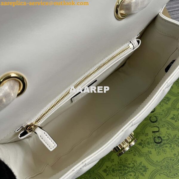 Replica Gucci ‎740834 GG Deco Small Shoulder Bag White 8