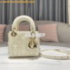 Replica Dior Micro Lady Dior Bag Light Pink Cannage Cotton with Microp 2