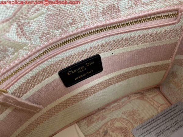 Replica Dior M0565 Medium Lady D-Life Bag Pink Toile de Jouy Embroidery 7