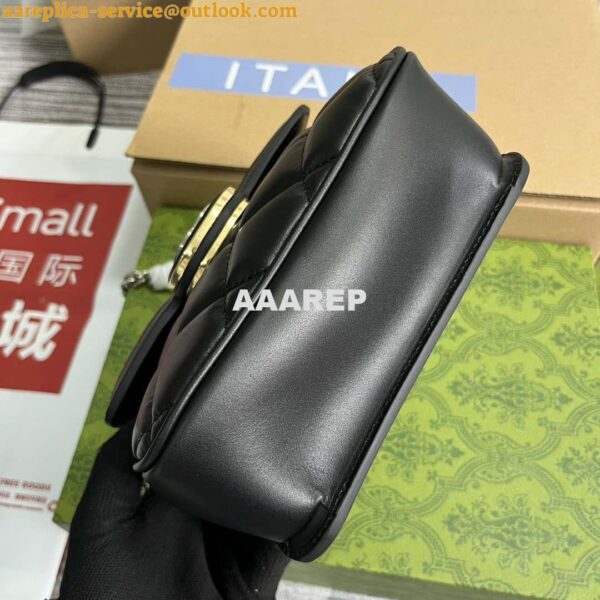 Replica Gucci ‎741457 Gucci Deco Mini Shoulder Bag Black 4