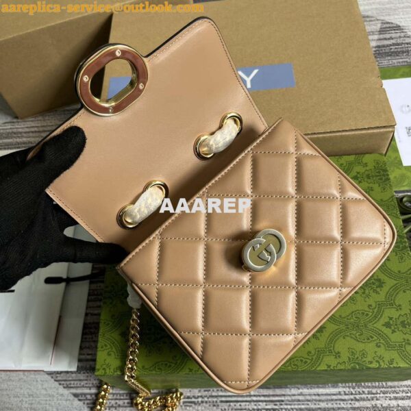 Replica Gucci ‎741457 Gucci Deco Mini Shoulder Bag Rose Beige 6