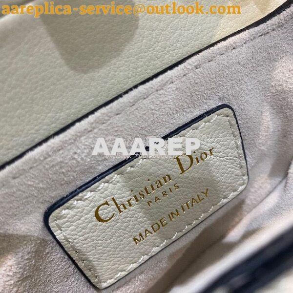 Replica Dior Micro Saddle Bag Latte Goatskin S5662 9
