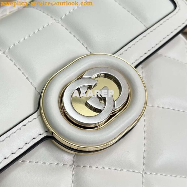 Replica Gucci ‎741457 Gucci Deco Mini Shoulder Bag White 4