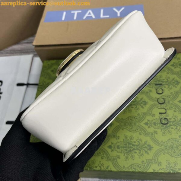 Replica Gucci ‎741457 Gucci Deco Mini Shoulder Bag White 6