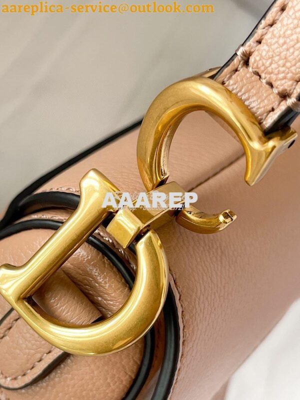 Replica Dior Micro Saddle Bag Rose Des Vents Goatskin S5662 6