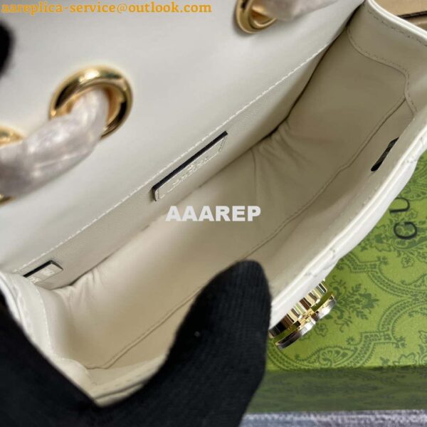 Replica Gucci ‎741457 Gucci Deco Mini Shoulder Bag White 8