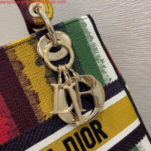 Replica Dior M0565 Medium Lady D-lite Embroidery Bag colourful