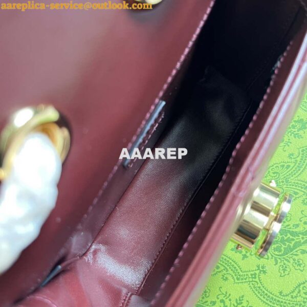 Replica Gucci ‎741457 Gucci Deco Mini Shoulder Bag Wine Red 8