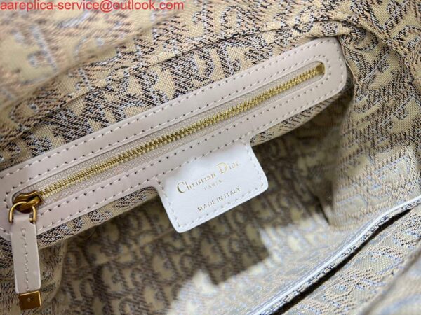 Replica Dior M0565 Medium Lady Dior Bag Natural Wicker Grey 10