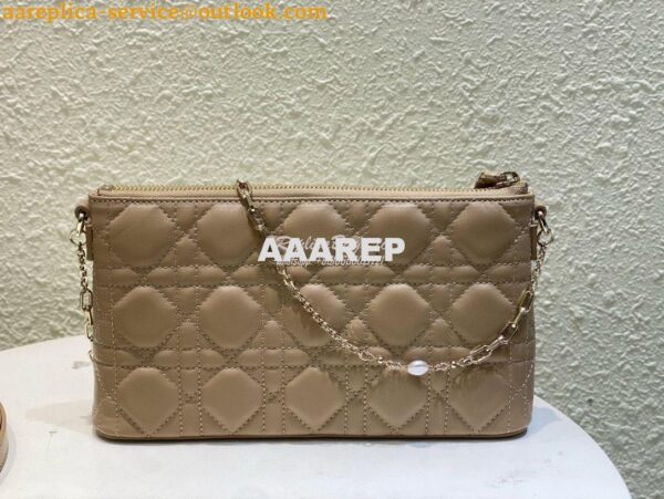 Replica Dior Midi Mini Bag Cannage Lambskin S6006 Biscuit 2
