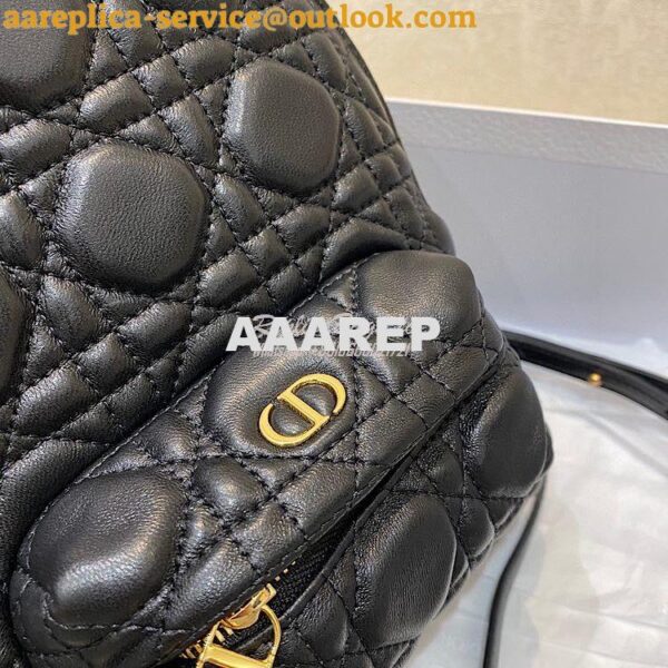 Replica Dior Mini Backpack Black Cannage Lambskin M9222U 5