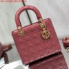 Replica Dior M0565 Medium Lady Dior Patent Cannage Calfskin Bag Light Pink