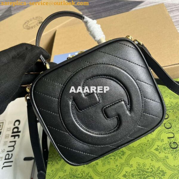 Replica Gucci 744434 Gucci Blondie Top Handle Bag Black 3