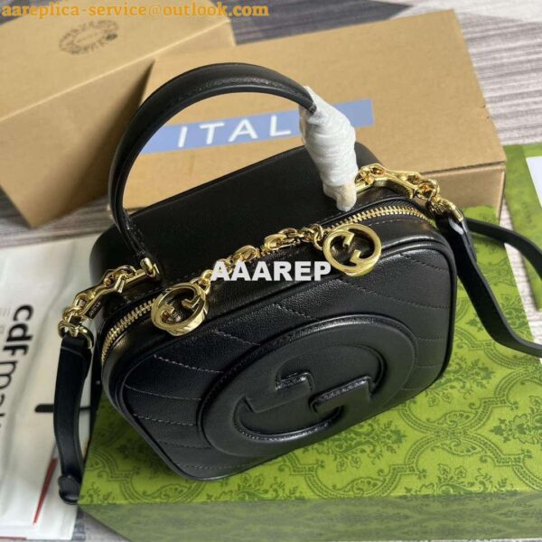 Replica Gucci 744434 Gucci Blondie Top Handle Bag Black 7