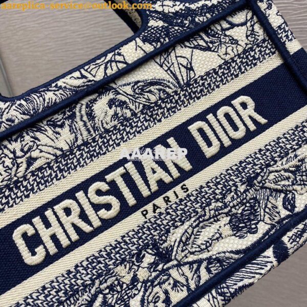 Replica Dior Mini Book Tote Blue Toile de Jouy Embroidery S5475 4
