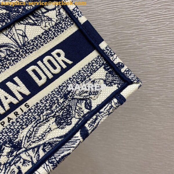 Replica Dior Mini Book Tote Blue Toile de Jouy Embroidery S5475 6