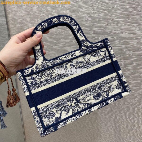 Replica Dior Mini Book Tote Blue Toile de Jouy Embroidery S5475 8