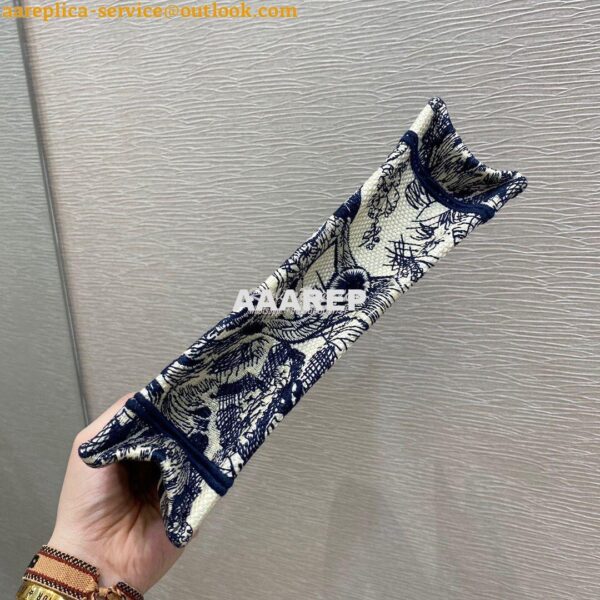 Replica Dior Mini Book Tote Blue Toile de Jouy Embroidery S5475 9