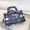 Replica Dior Mini Book Tote S5475 Black, White and Red D-Chess Heart E