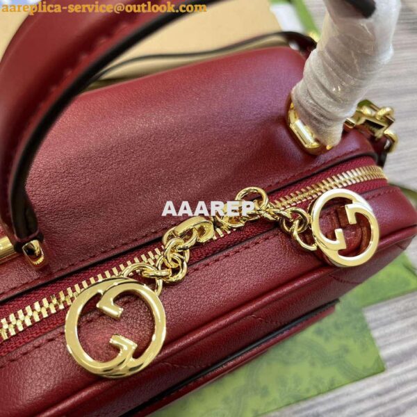 Replica Gucci 744434 Gucci Blondie Top Handle Bag Red 5