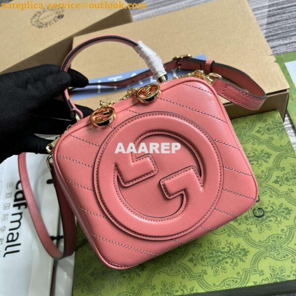 Replica Gucci 744434 Gucci Blondie Top Handle Bag Rose pink 3