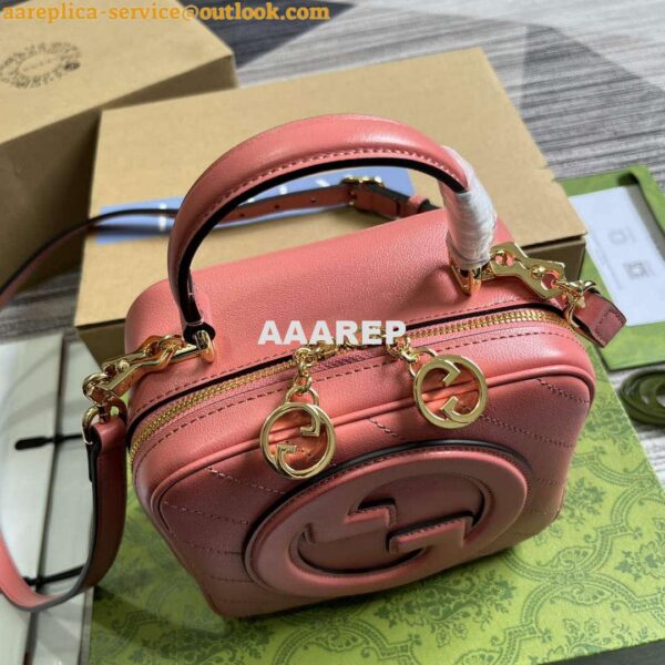 Replica Gucci 744434 Gucci Blondie Top Handle Bag Rose pink 5