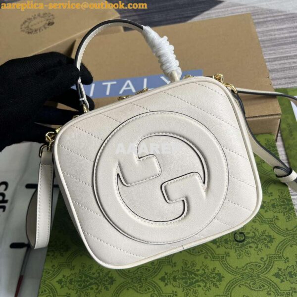 Replica Gucci 744434 Gucci Blondie Top Handle Bag White 3