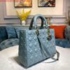 Replica Dior M0566 Large Lady Dior Bag Gray Cannage Lambskin