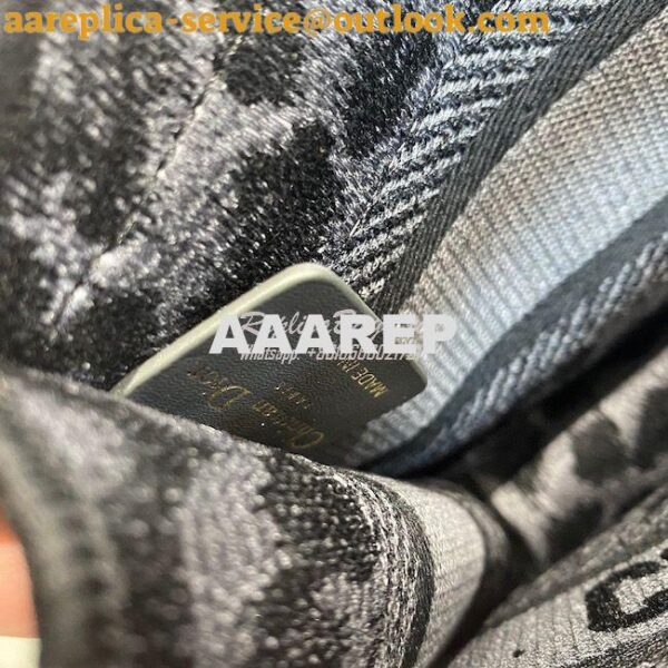 Replica Dior Mini Book Tote S5475 Gray Mizza Embroidery 9