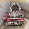 Replica Dior Medium Lady D-Lite Bag Lime Toile de Jouy Reverse Embroid
