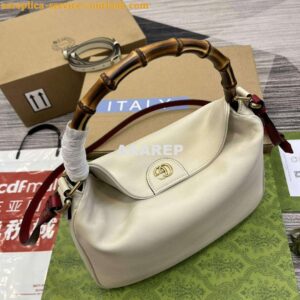 Replica Gucci 746124 Gucci Diana Medium Shoulder Bag White 2