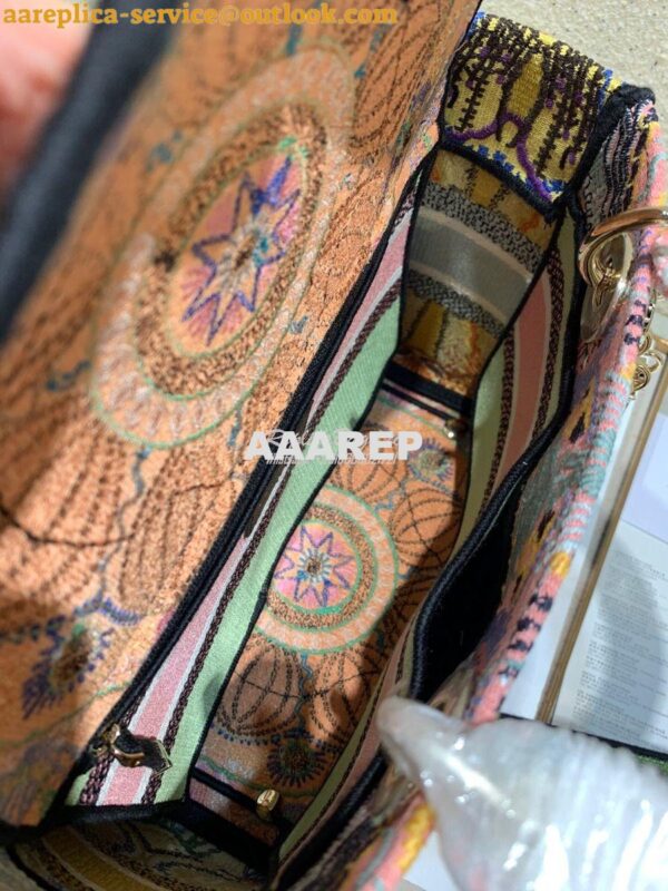 Replica Dior Medium Lady D-lite Bag Multicolor Dior in Lights Embroide 11